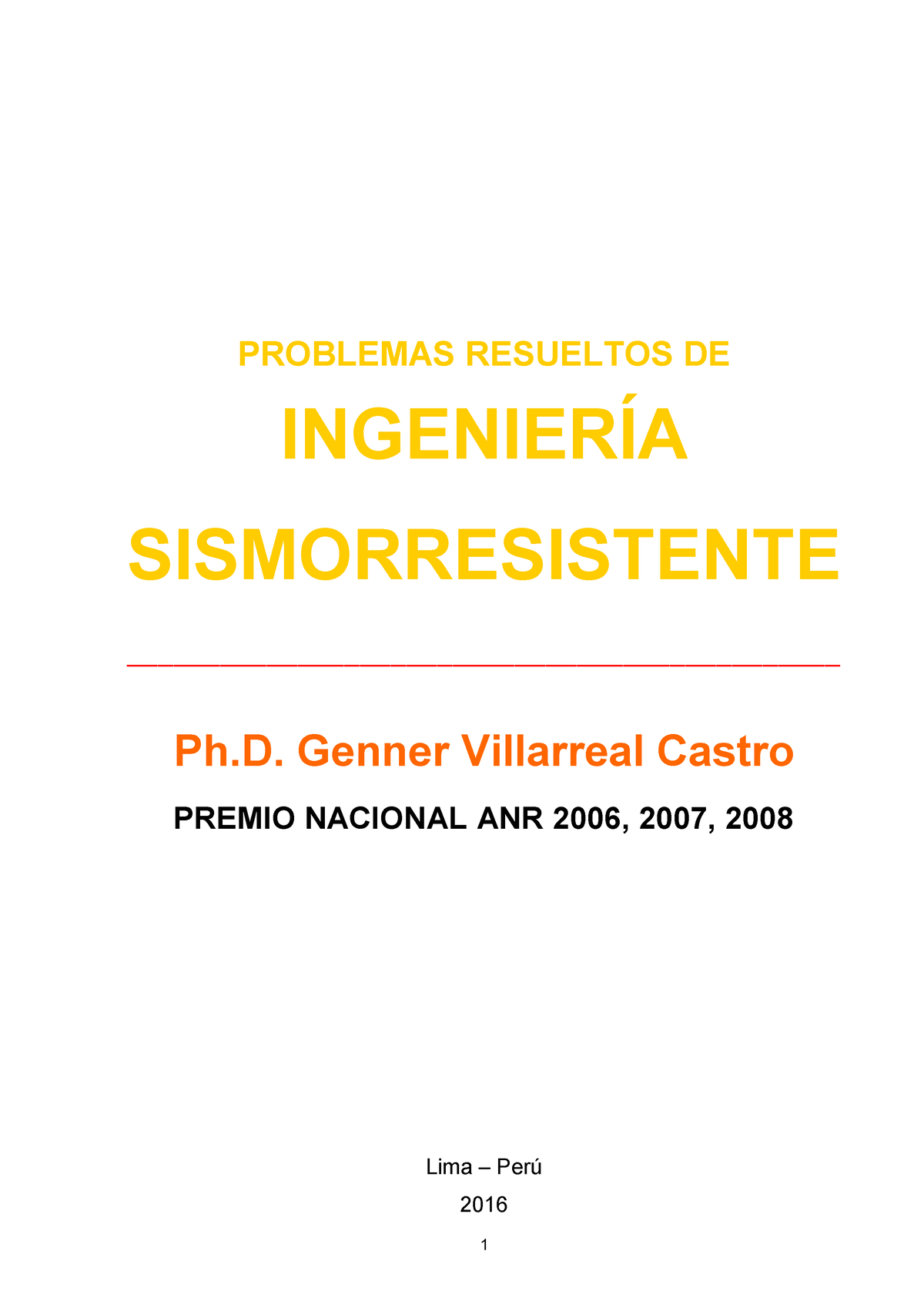 Libro Ingeniería Sismorresistente (Problemas Resueltos) - PROBLEMAS ...