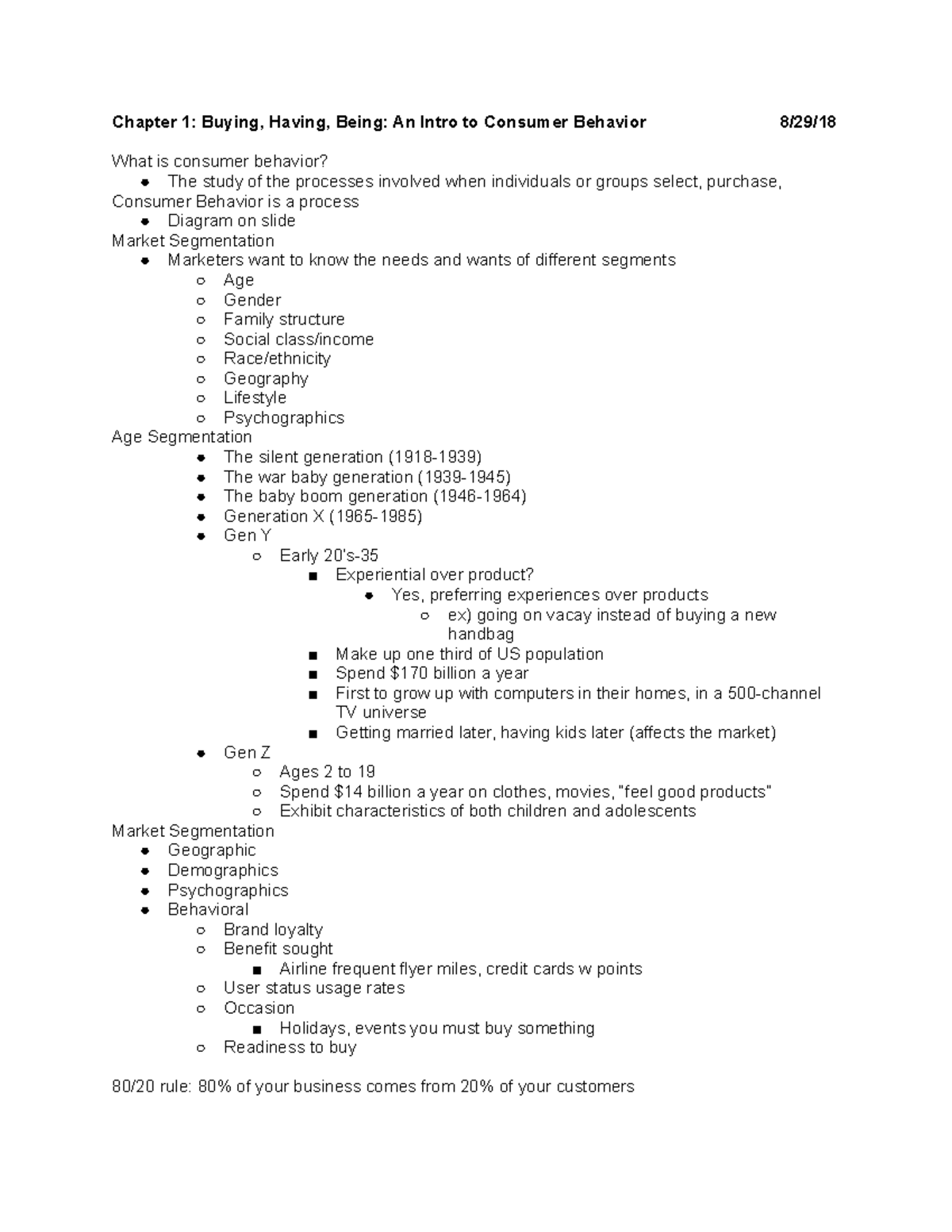 Exam 1 Mktg 425 Consumer Behavior Analysis Notes Chapter 1 Buying Having Being An Intro To Exam 1 Mktg 425 Consumer Behavior Analysis Notes Chapter 1 Buying Having Being An Intro To