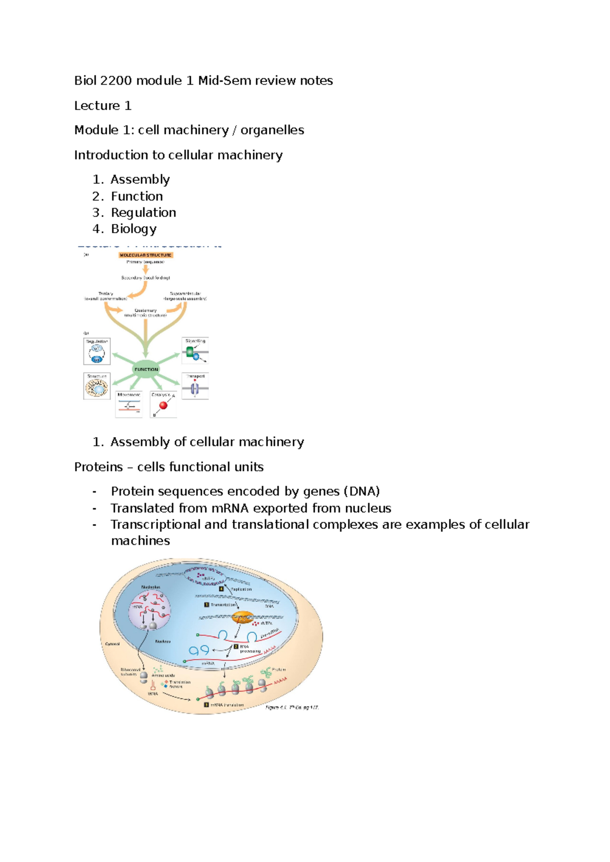 Biol 2200 module 1 midsem practise - Biol 2200 module 1 Mid-Sem review ...