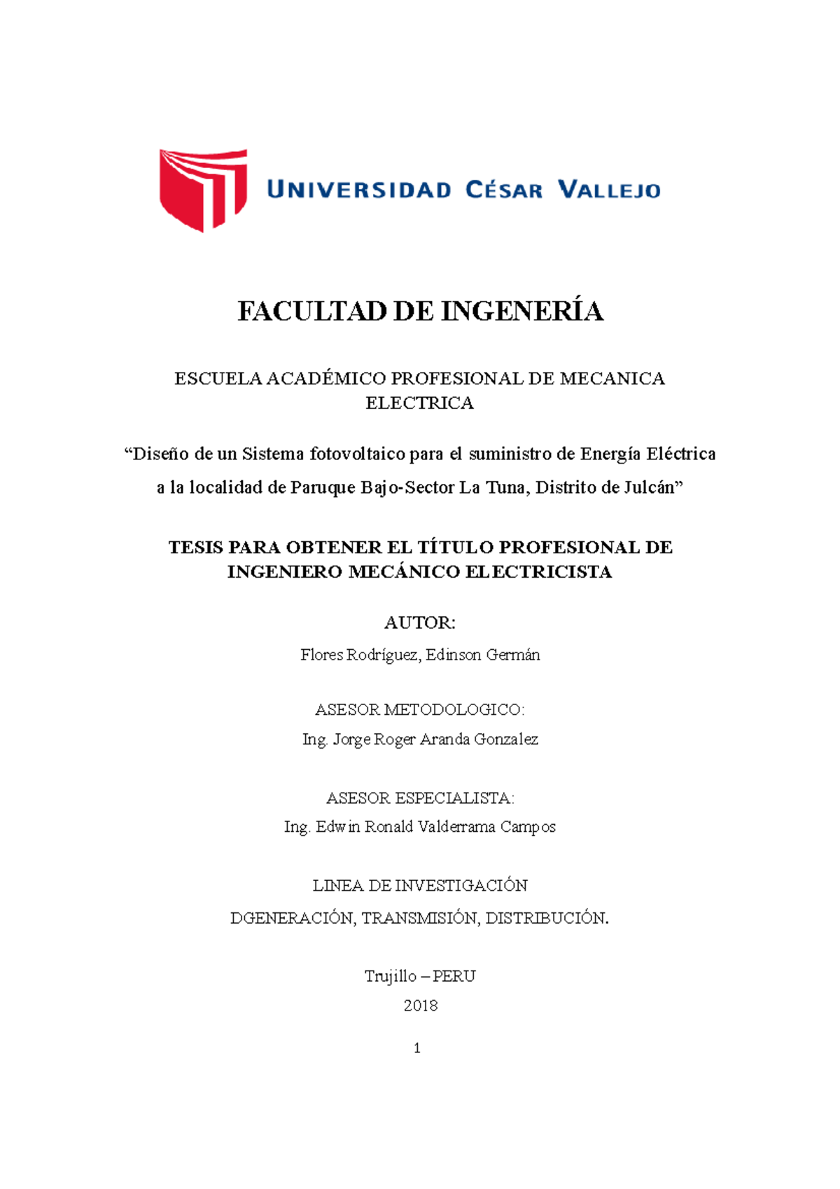 Flores re - tesis - 1 FACULTAD DE INGENERÍA ESCUELA ACADÉMICO ...