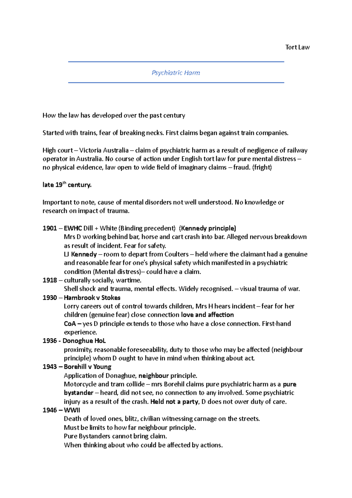 tort-law-psychiatric-harm-tort-law-psychiatric-harm-how-the-law-has