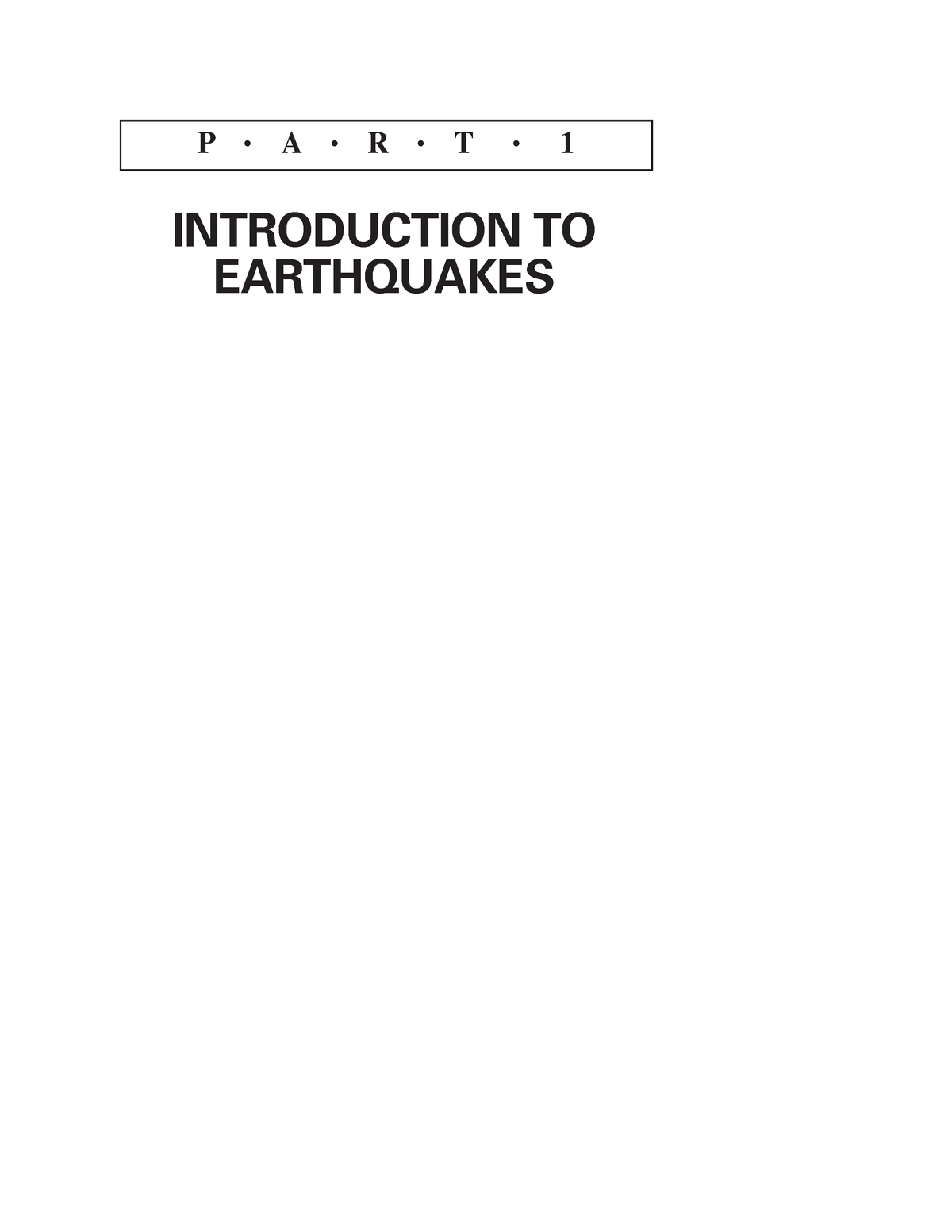 77824 02 - P A R T 1 INTRODUCTION TO EARTHQUAKES Page 2. CHAPTER 2 ...