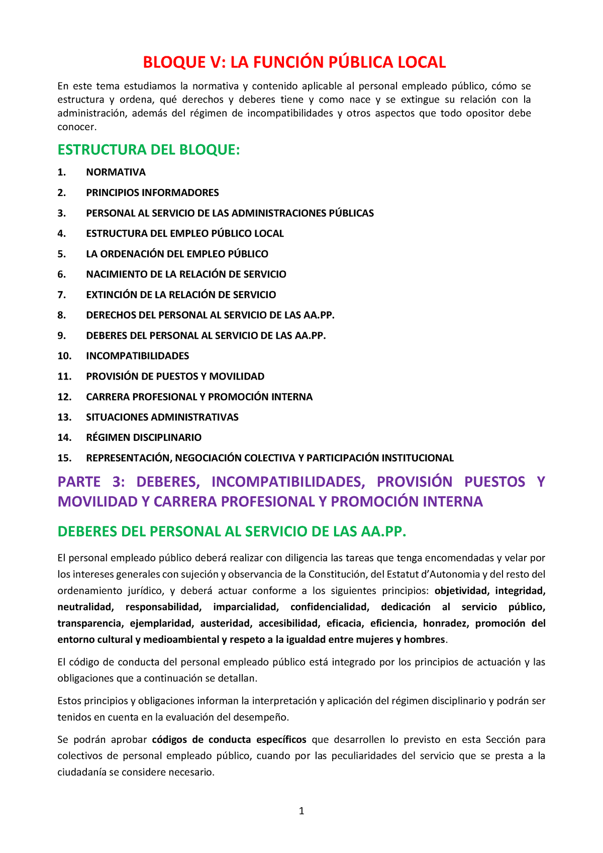 FuncióN PÚ Blica Local Parte III - BLOQUE V: LA FUNCI”N P⁄BLICA LOCAL ...