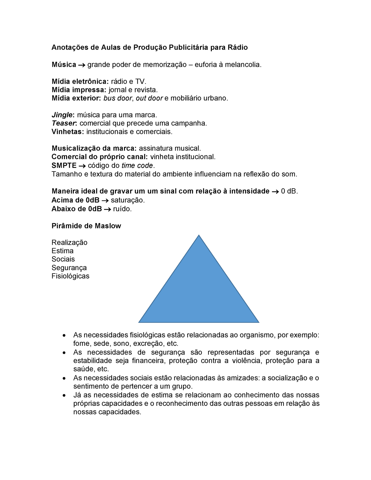 Anotações Aulas de Musicalização