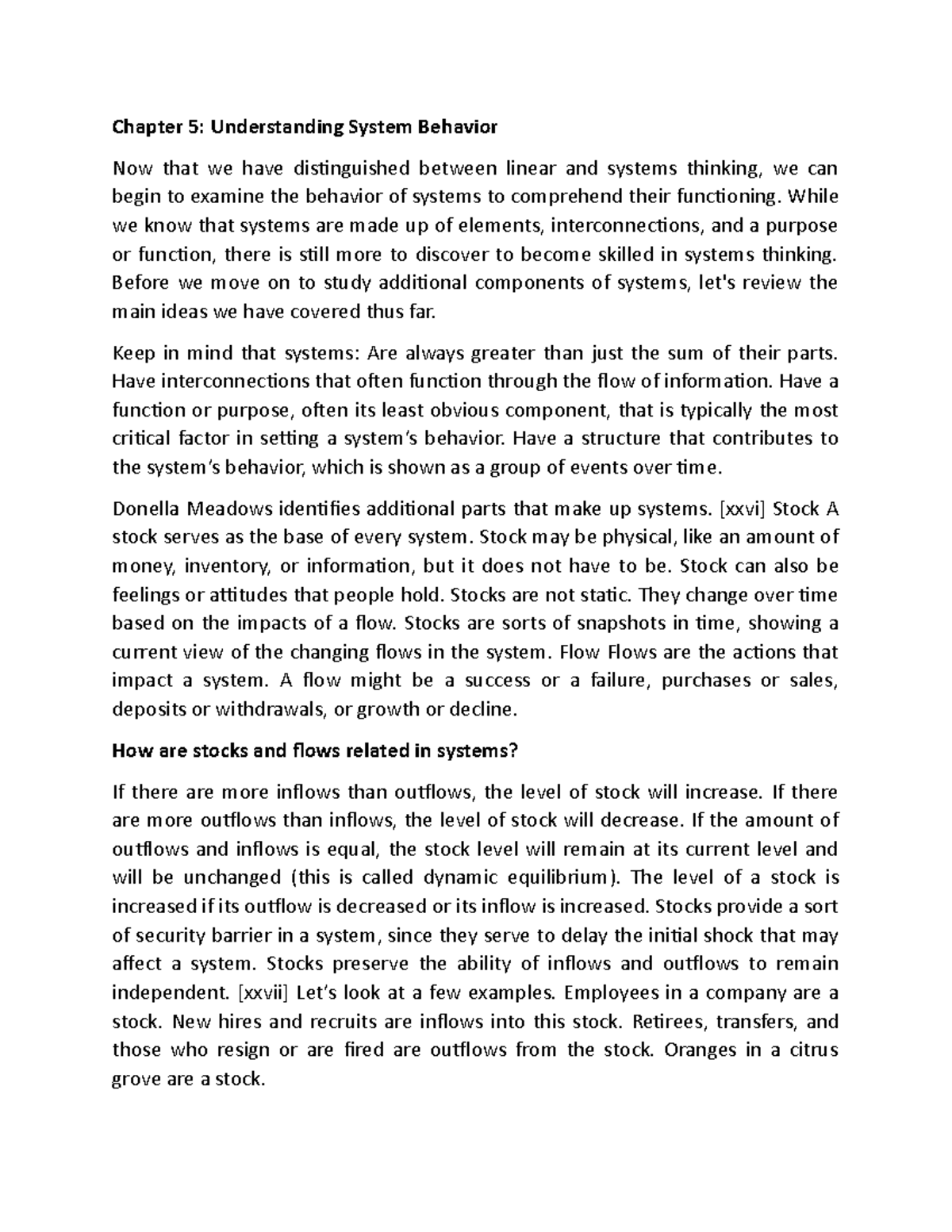 PART 5- The Art Of Thinking In Systems - Chapter 5: Understanding ...