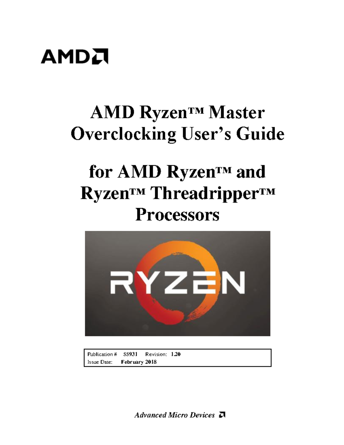 AMD Ryzen Processor and AMD Ryzen Master Overclocking Users Guide - AMD ...