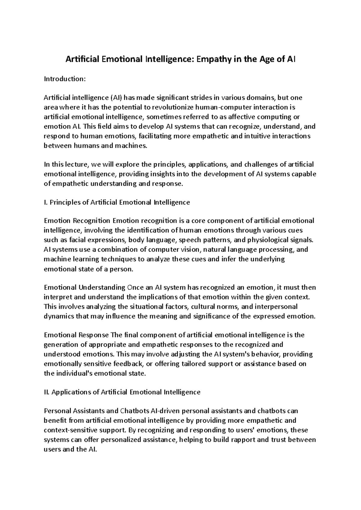 Artificial Emotional Intelligence- Empathy in the Age of AI ...