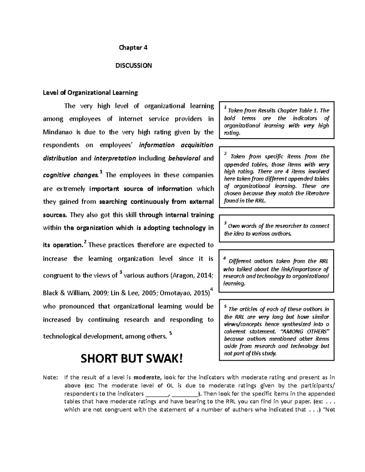 Sample Discussion of Levels Ch 4 (Short but SWAK) - Chapter 4 ...