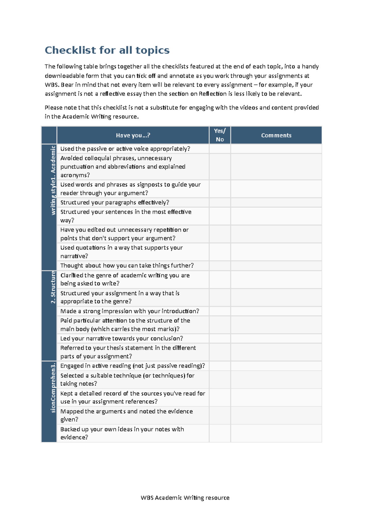 WBS-Academic-Writing-checklist-for-all ...