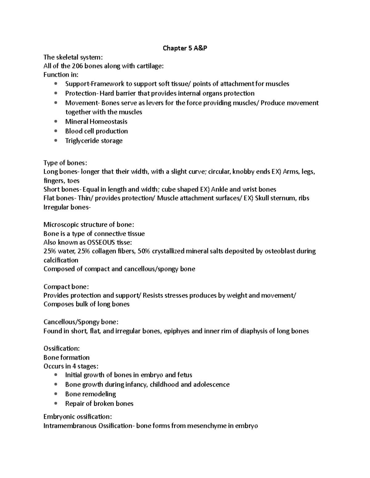 Chapter 5 Anatomy And Physiology - Chapter 5 The Skeletal System: All ...