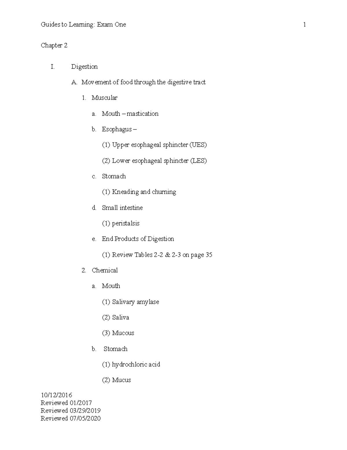 exam-one-guide-to-learning-2-2-1-1-1-chapter-2-i-digestion-a-movement-of-food-through-the