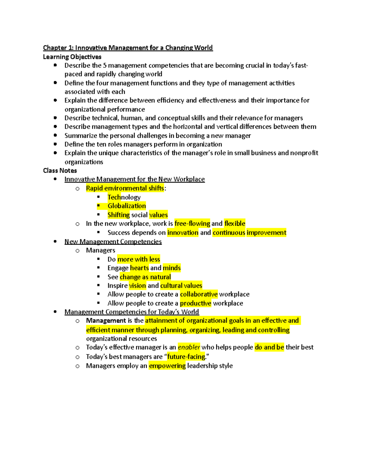 instructor manual management daft 11th