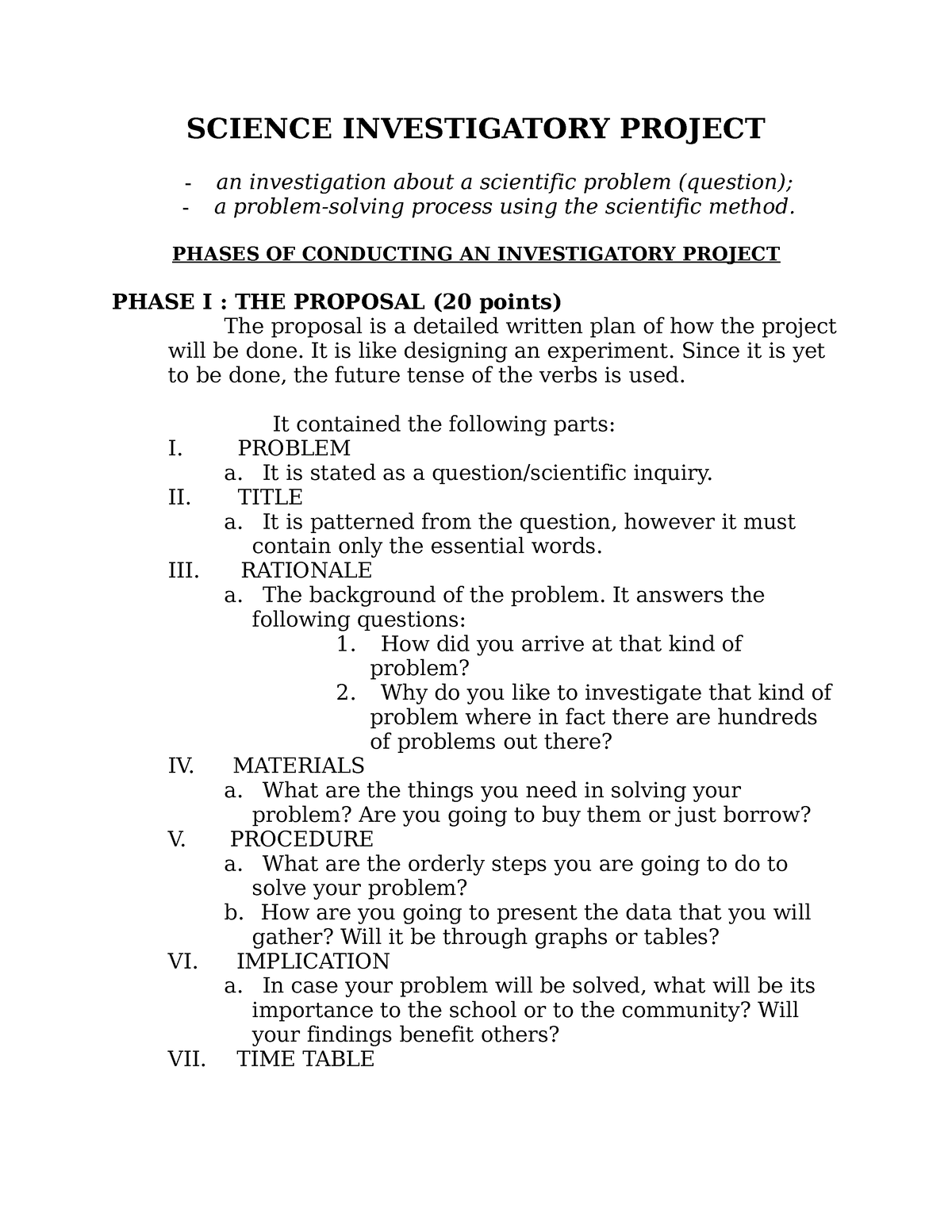 sample science investigatory research proposal