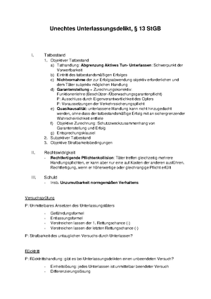 Raub - Schema Mit Den Wichtigesten Definitionen/Problemen - Raub 249 I ...