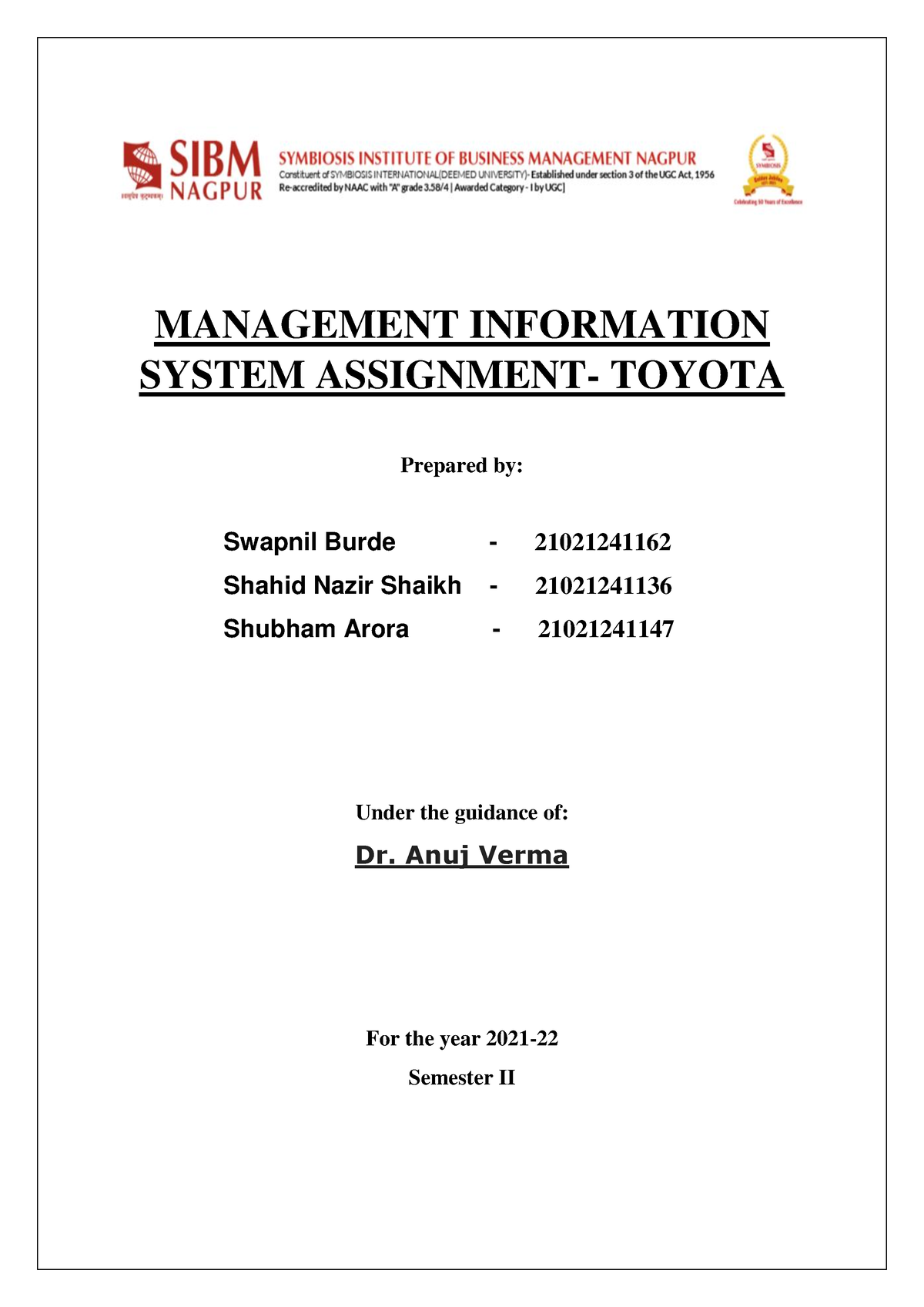 assignment management information system pdf