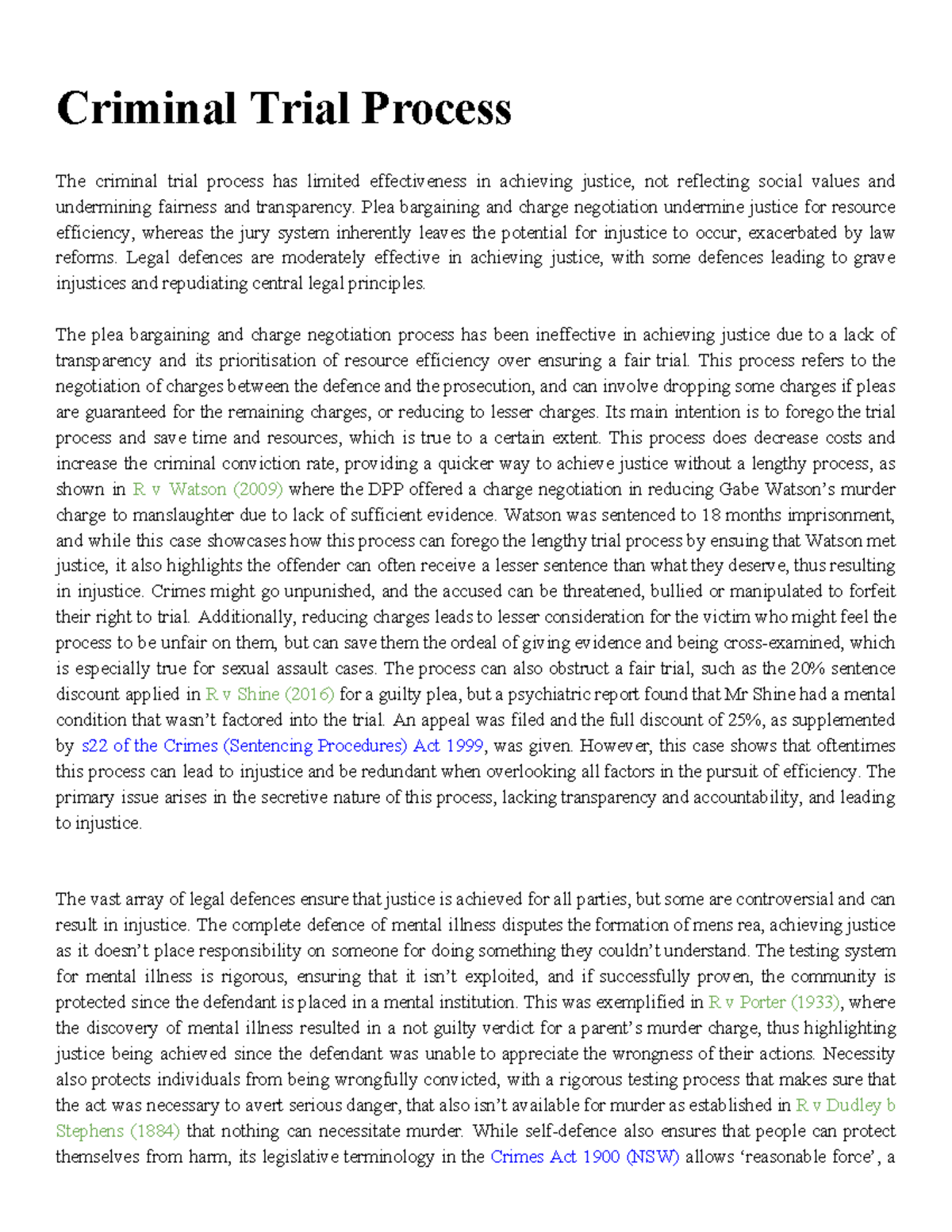2020 LS Crime Essay Paragraphs Structure Zair Ahmed - Criminal Trial ...