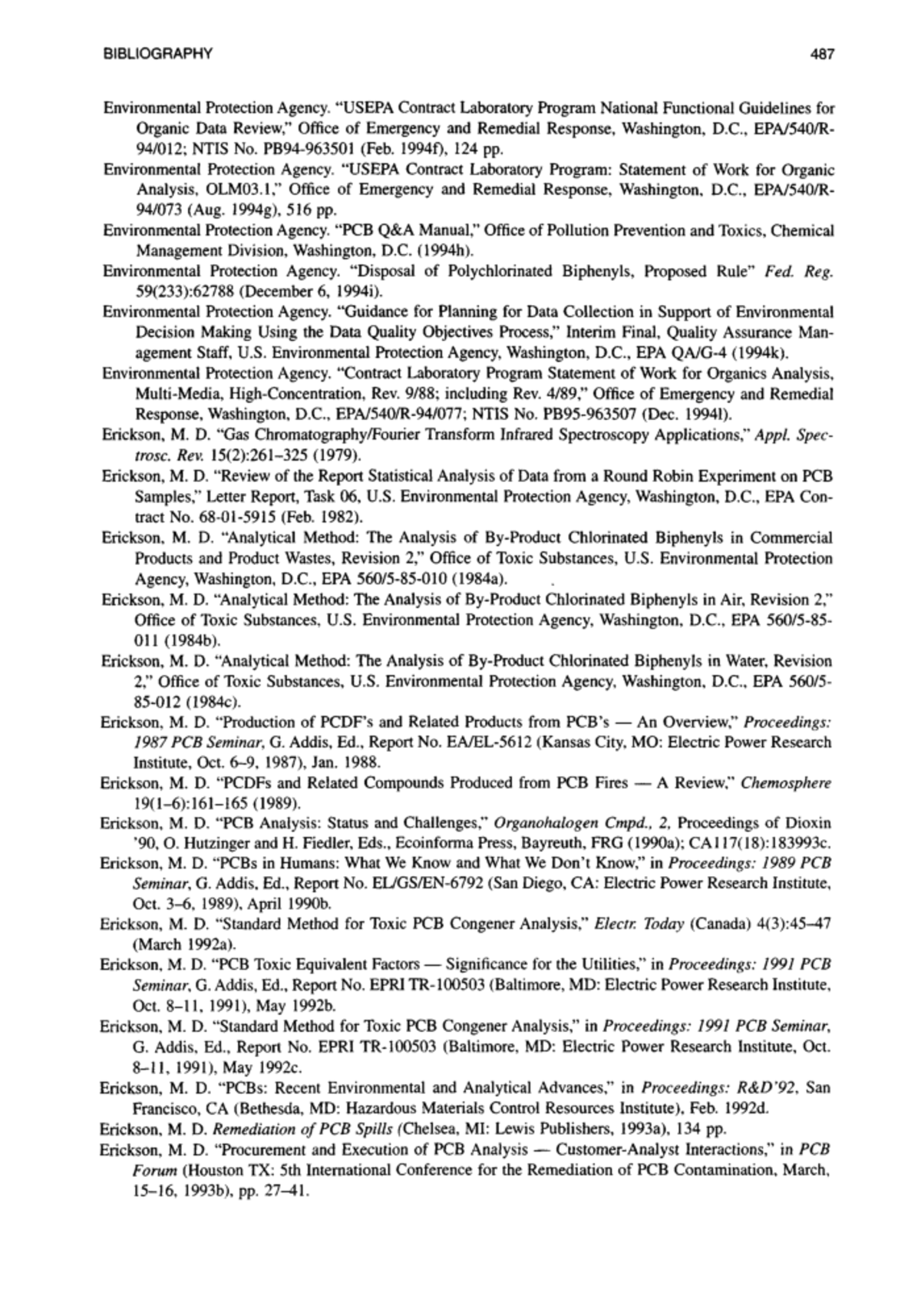 Analytical chemistry of pcbs 168 - BIBLIOGRAPHY 487 Environmental ...