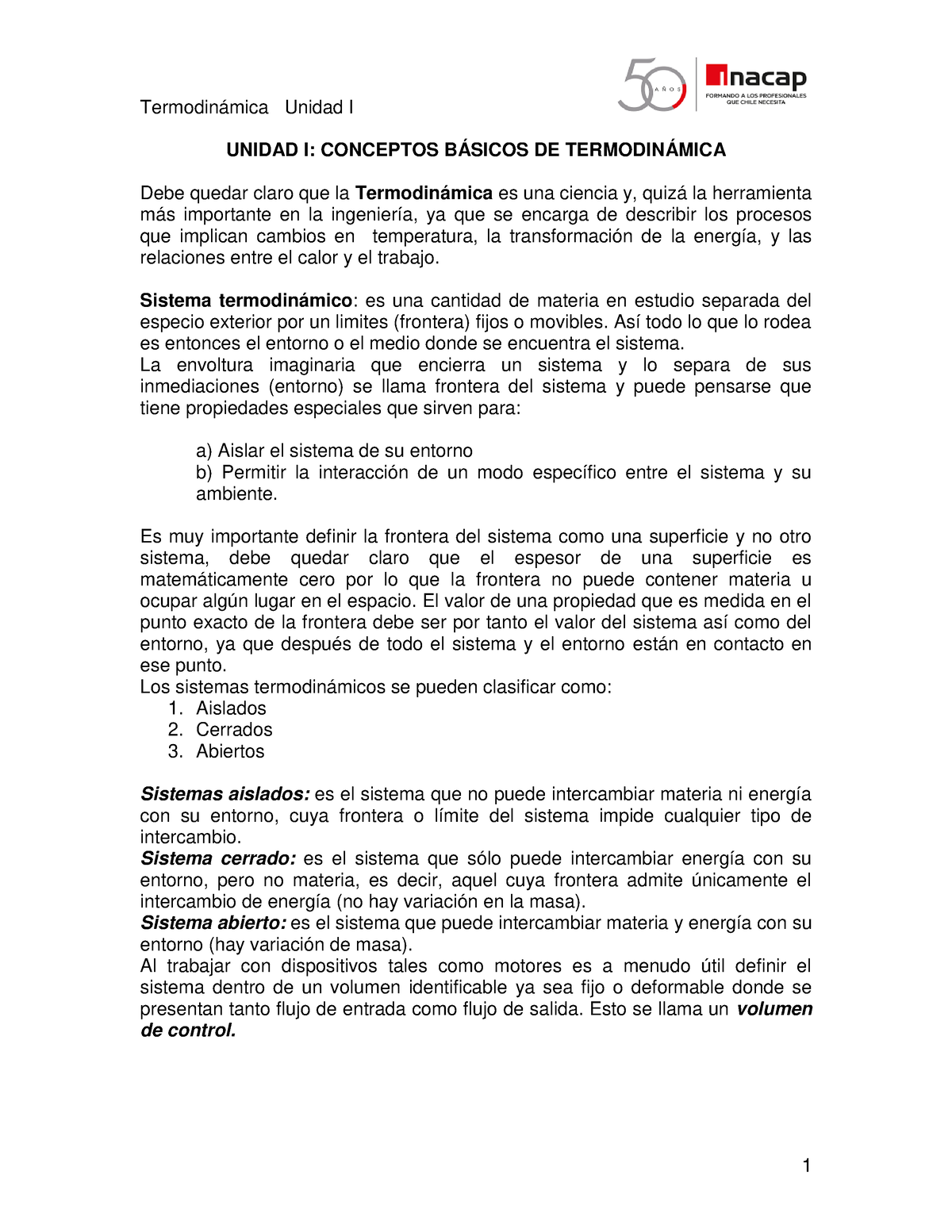 Unidad I Conceptos B Ã¡sicos De Termodin Ã¡mica - Termodinamica ...