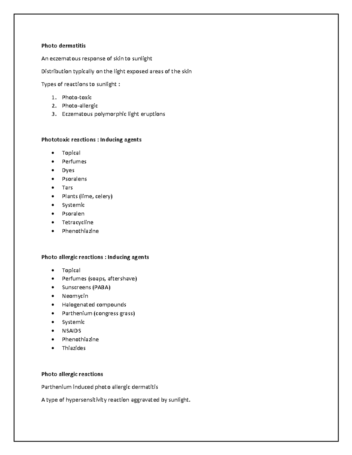 Dermatology part 3 - These are important topics - Photo dermatitis An ...