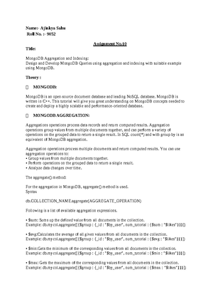 6 Dsbda Data Science and Big data analytics Practicals SPPU 