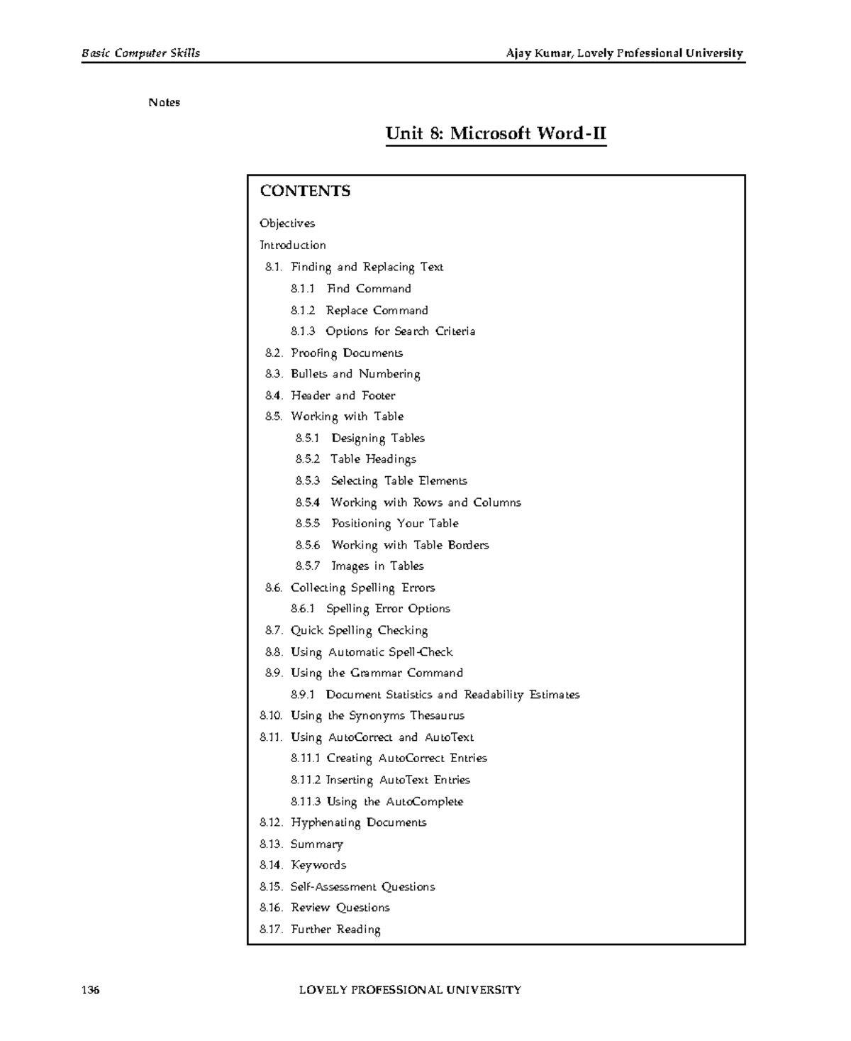 Basic Computer Skills chapter 8 - Basic Computer Skills Notes Unit 8 ...
