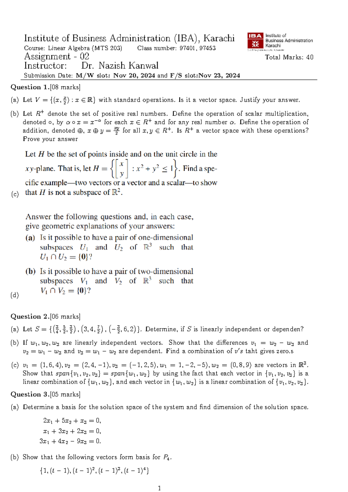 LA-ASG02-IBA - This document is the assignment 2 by Ms. Nazish Kanwal ...