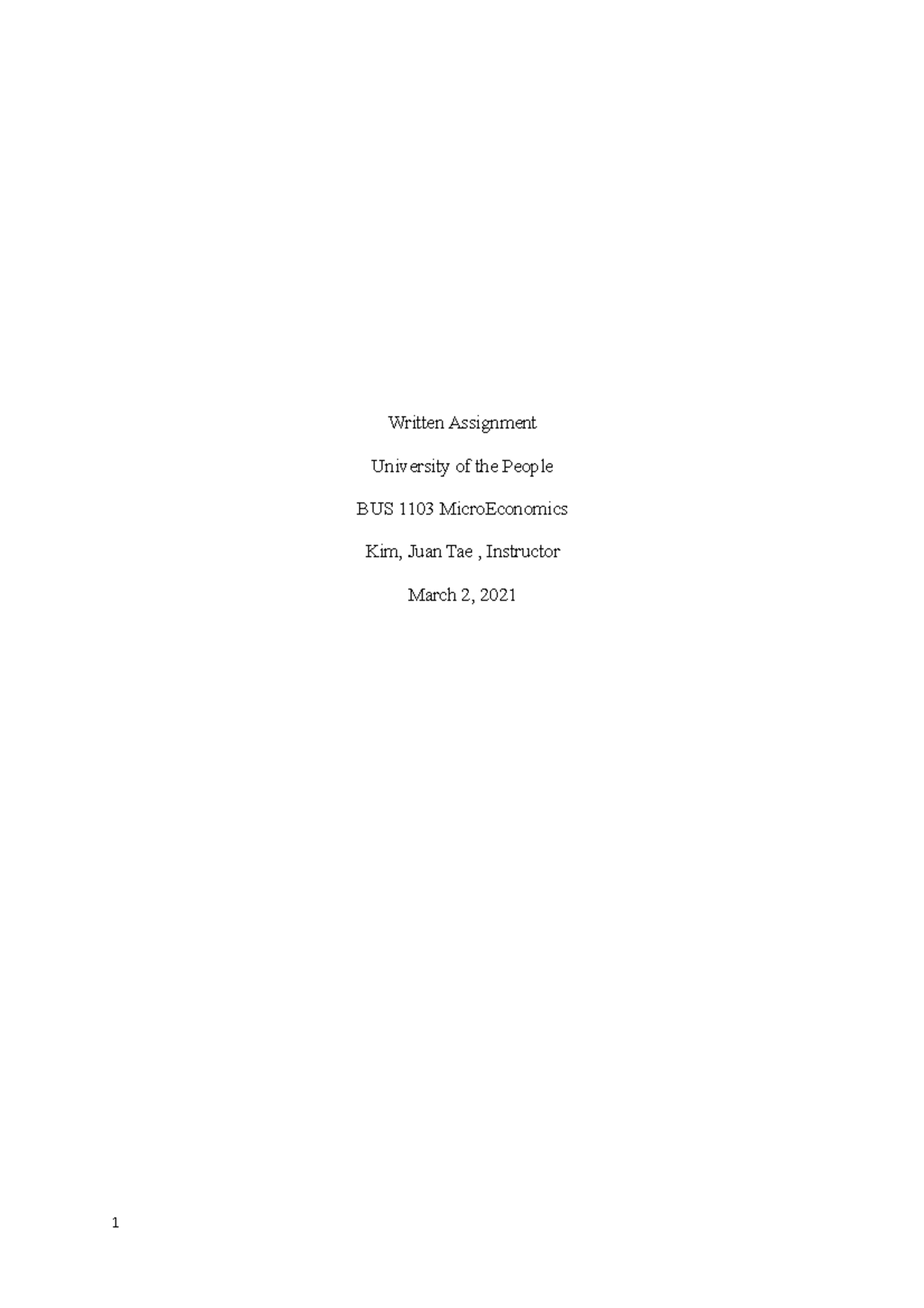 Written Assignment 5- Poaching - Written Assignment University of the ...