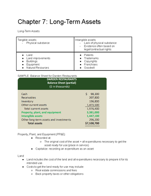 ACC 210 Chapter 7 Lecture 2 notes - ACC 210 - Studocu