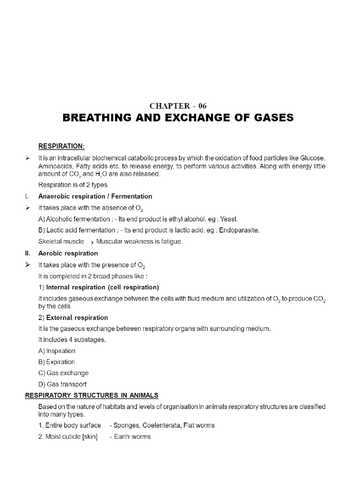 Breathing and exchange of gases - class assesment - Studocu