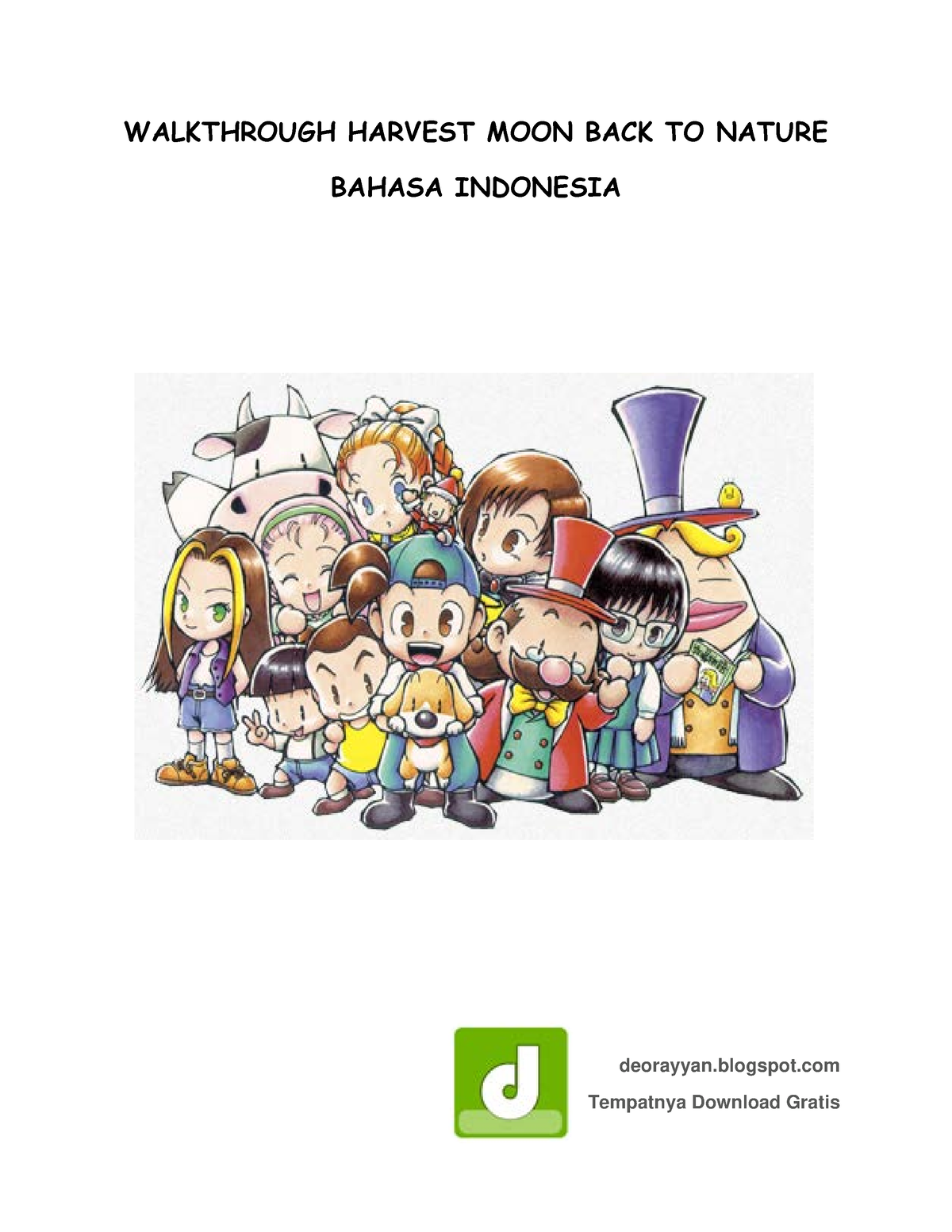 ID Panduan Harvest Moon Back To Nature Bahasa Indonesia - WALKTHROUGH ...