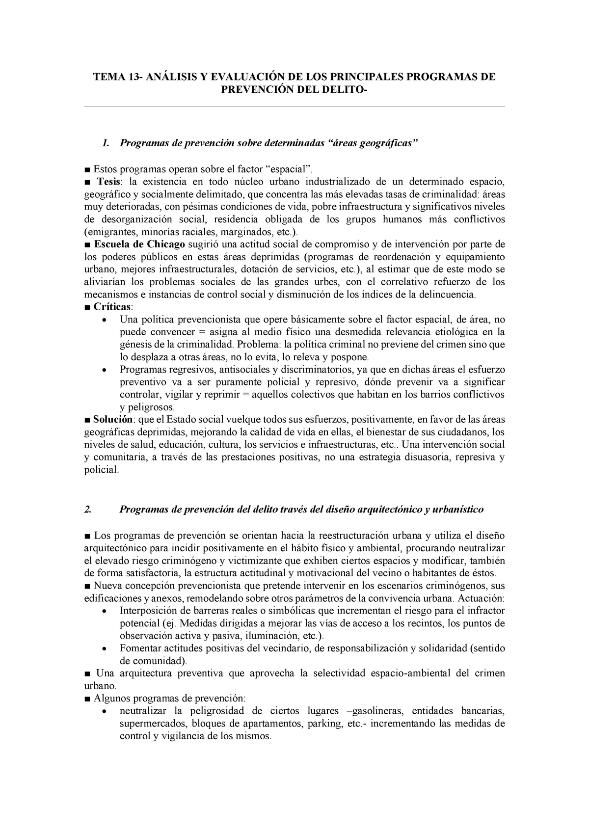 Temas 13-14 - Apuntes 13-14 - TEMA 13- AN ́ LISIS Y EVALUACI ́ N DE LOS ...