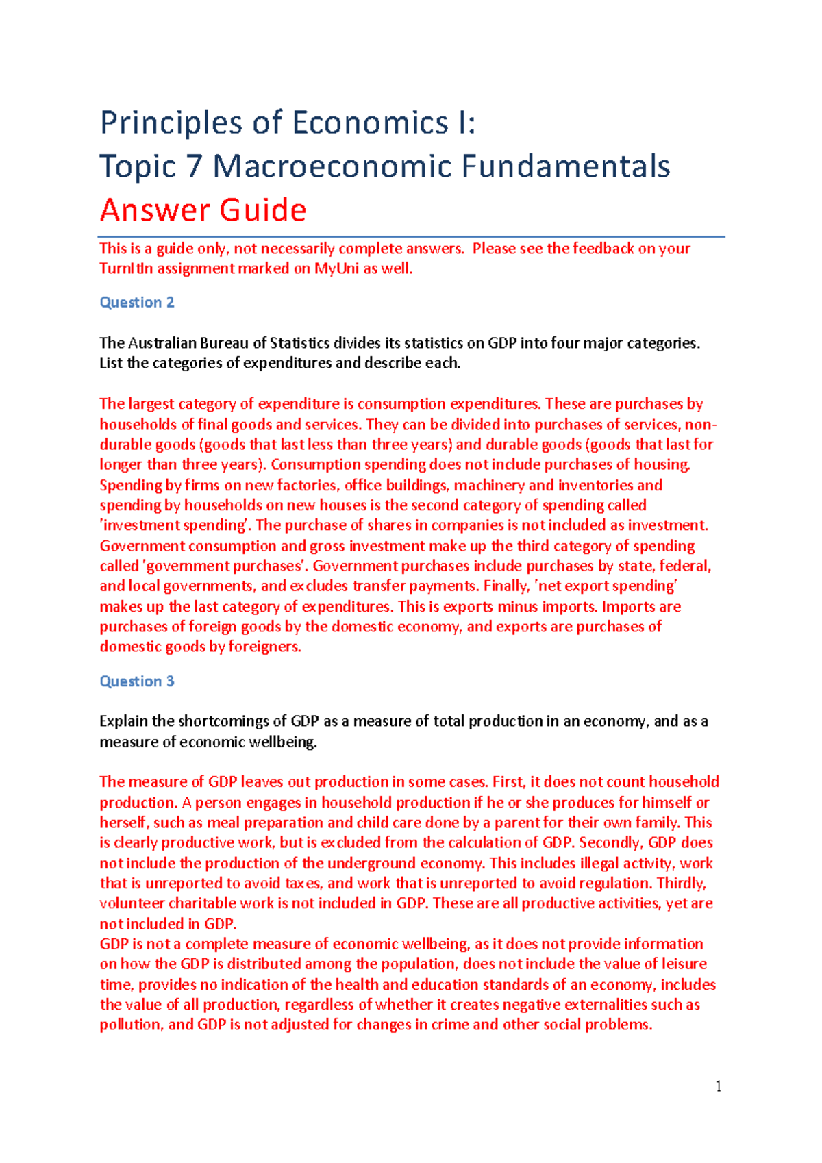 Topic 7 Answer Guide - Macroeconomic Fundamentals - Principles of ...