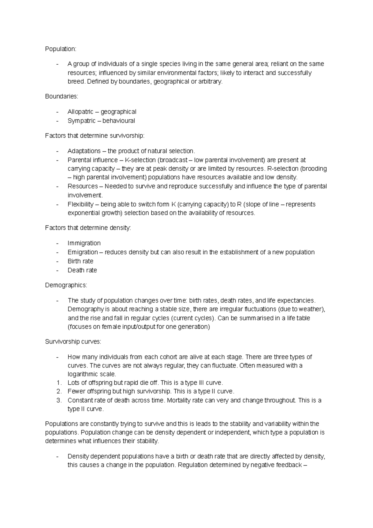 Bio 109 Exam - Detailed lecture and lab notes for 109 exam prep ...