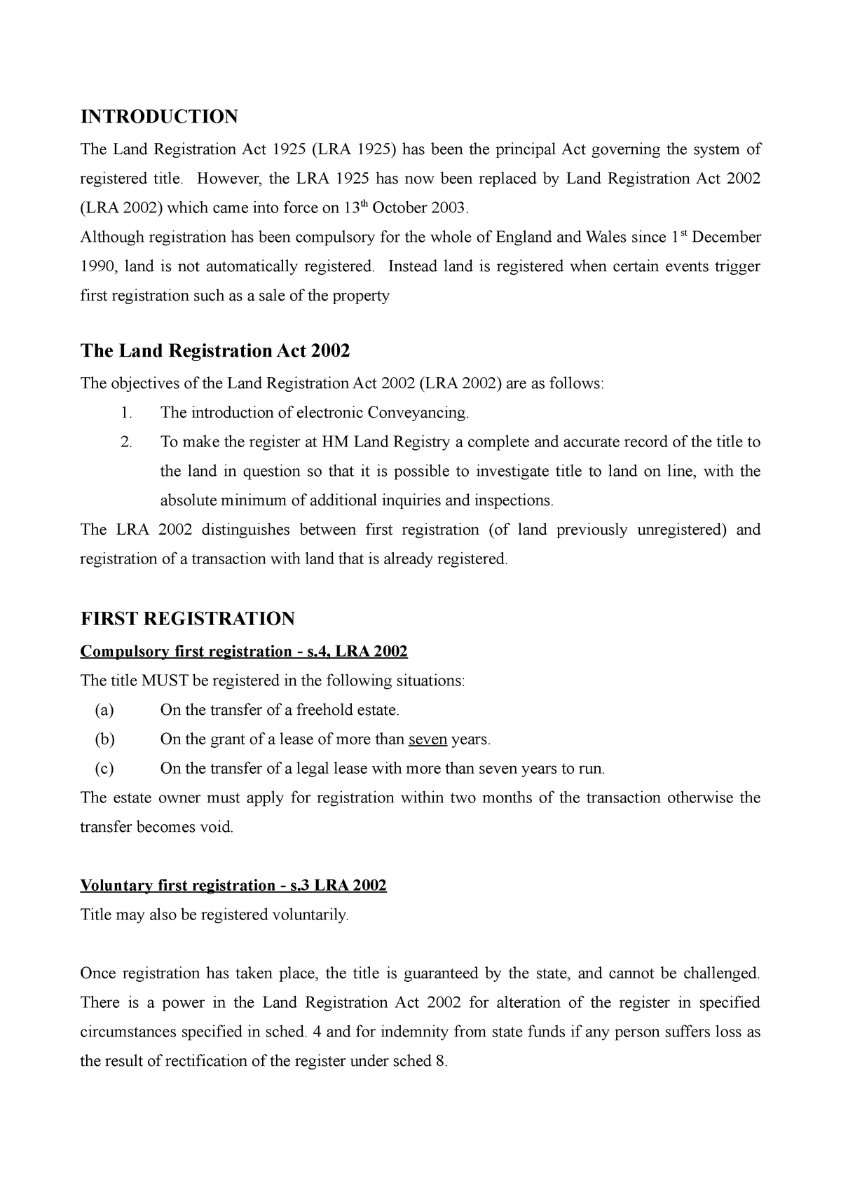 Lecture 3 Registered Land INTRODUCTION The Land Registration Act   Thumb 1200 1698 