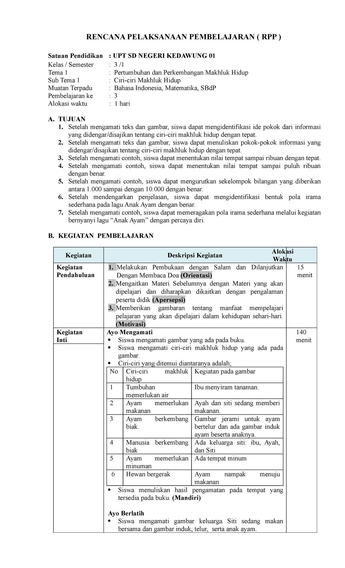 3.1.1.3 - RPP Revisi 2020 - RENCANA PELAKSANAAN PEMBELAJARAN ( RPP ...