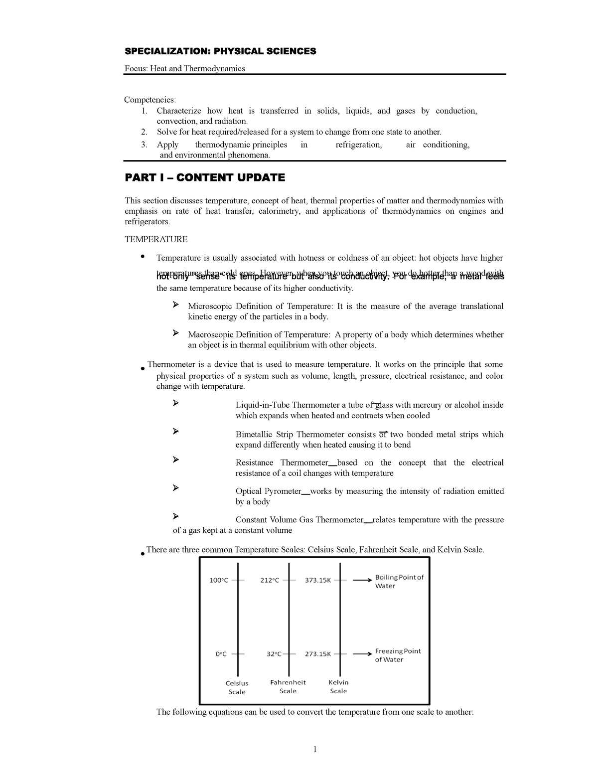 Physical Science Heat And Thermodynamics Focus Heat And 