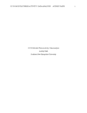 CJ550 Module one Activity - The Cleveland County Sheriff’s office is a ...