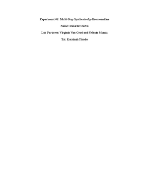 Experiment 6 Nitration of Methyl Benzoate - Taylor Novak Jason Cuce ...