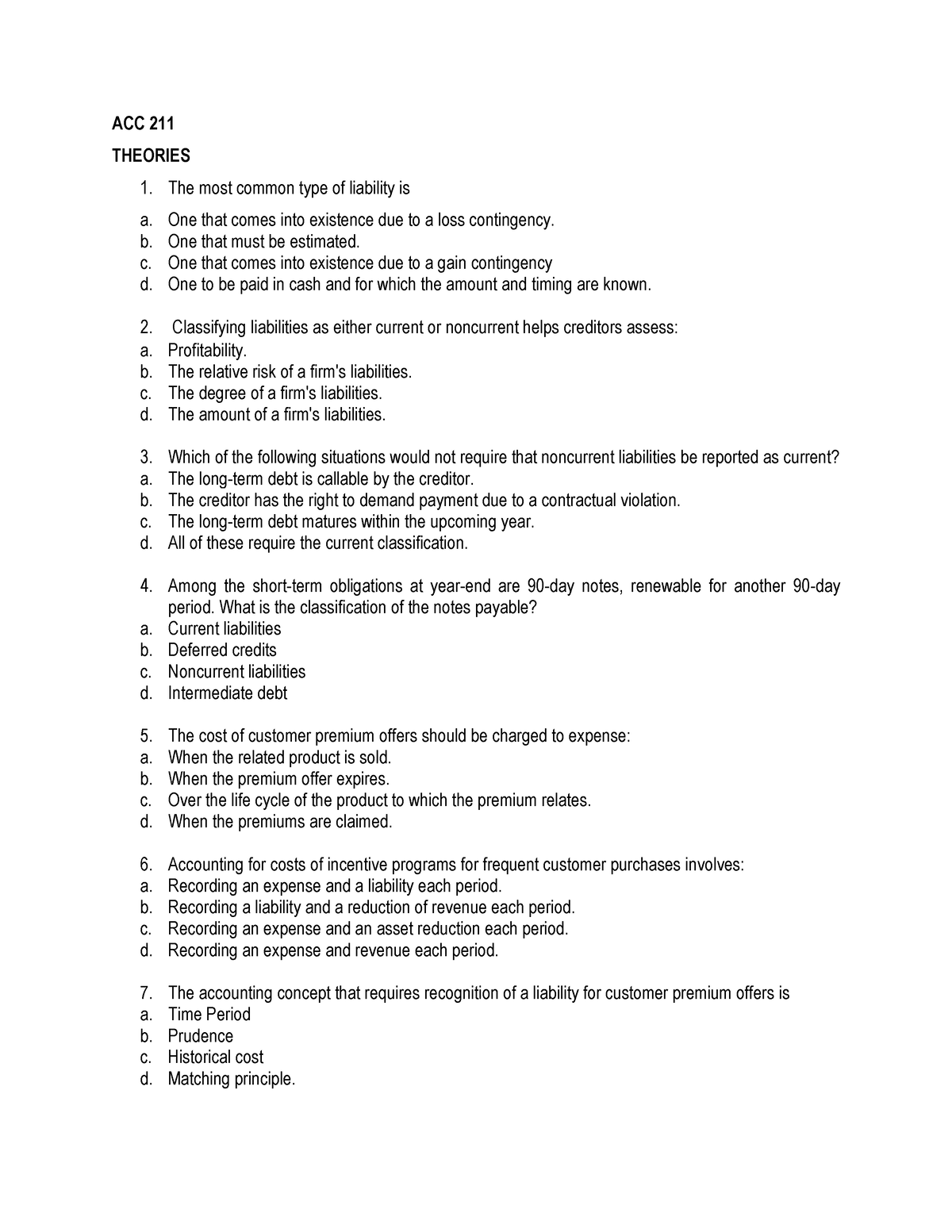 ACC-211-EXAM - Studywell - ACC 211 THEORIES The Most Common Type Of ...