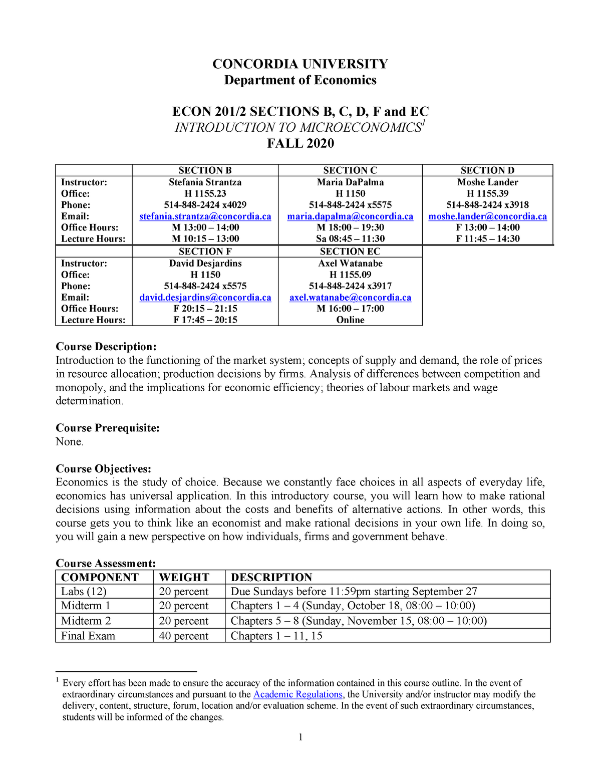 Economics 201 Course Outline Pdf Format - CONCORDIA UNIVERSITY ...