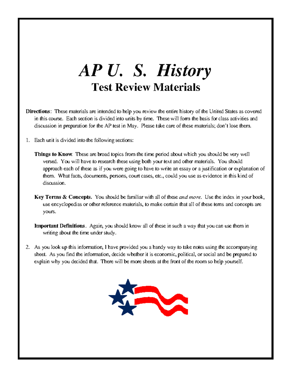 Apush Ultimate Review Packet - 2iqhc0k