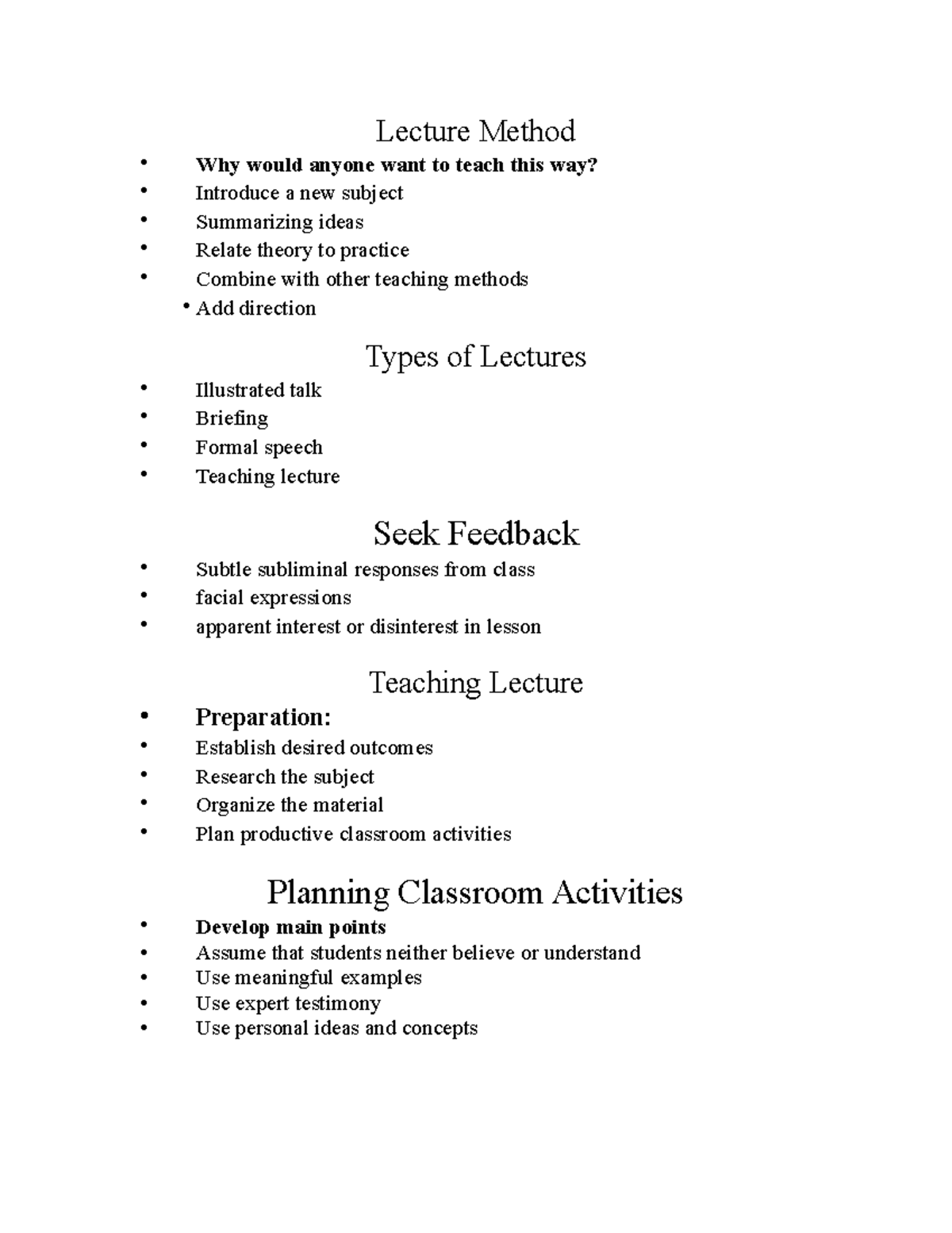 05-lecturemethod - fvgjhhjhhhytyuuuu - Lecture Method • Why would ...