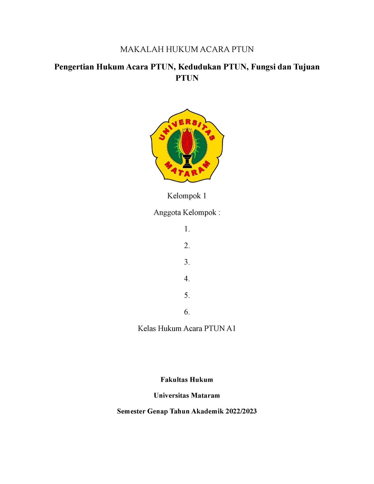 Makalah Hukum Acara PTUN - MAKALAH HUKUM ACARA PTUN Pengertian Hukum ...