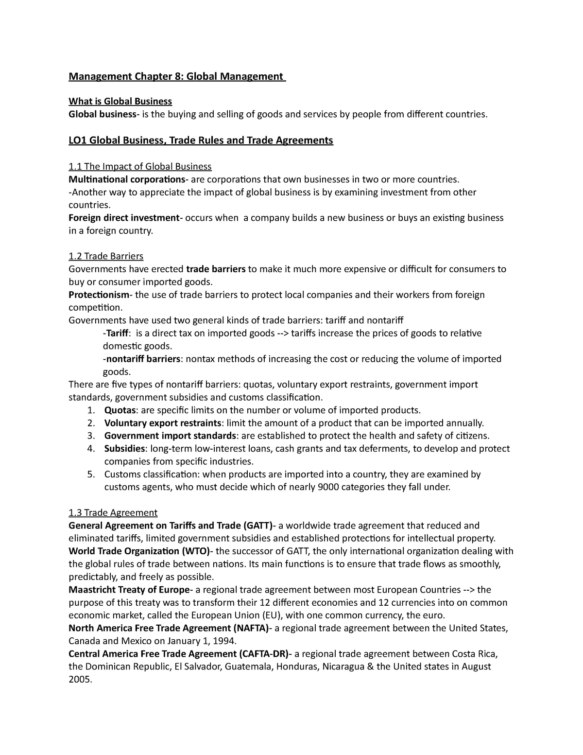 management-chapter-8-notes-management-chapter-8-global-management