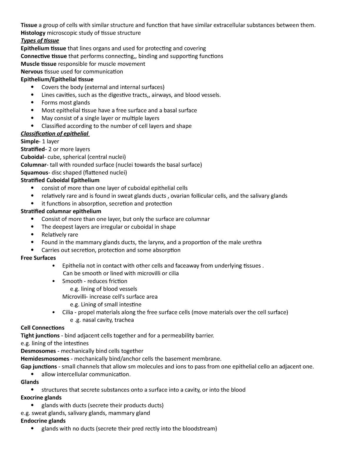 ANaphy chap 4 tissues - Seeleys - Tissue a group of cells with similar ...