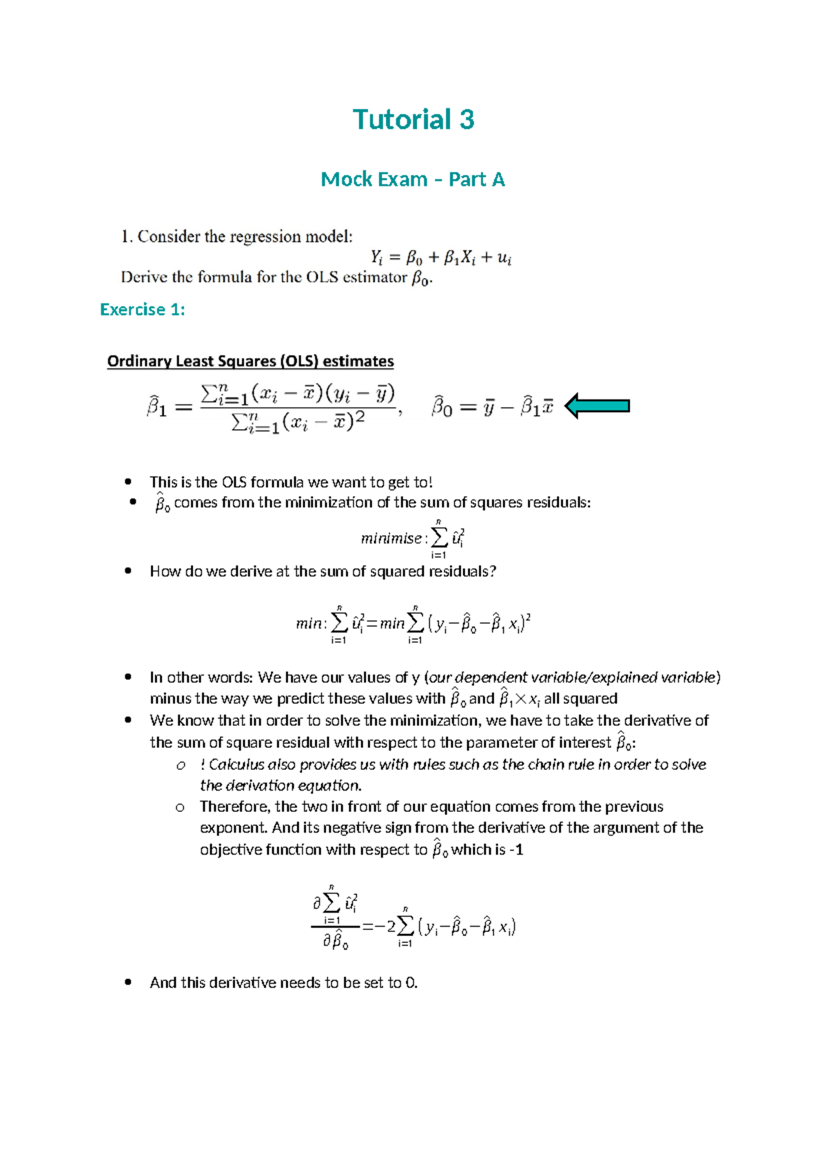 2023 Tutorial 3A Written Solutions - Tutorial 3 Mock Exam – Part A ...