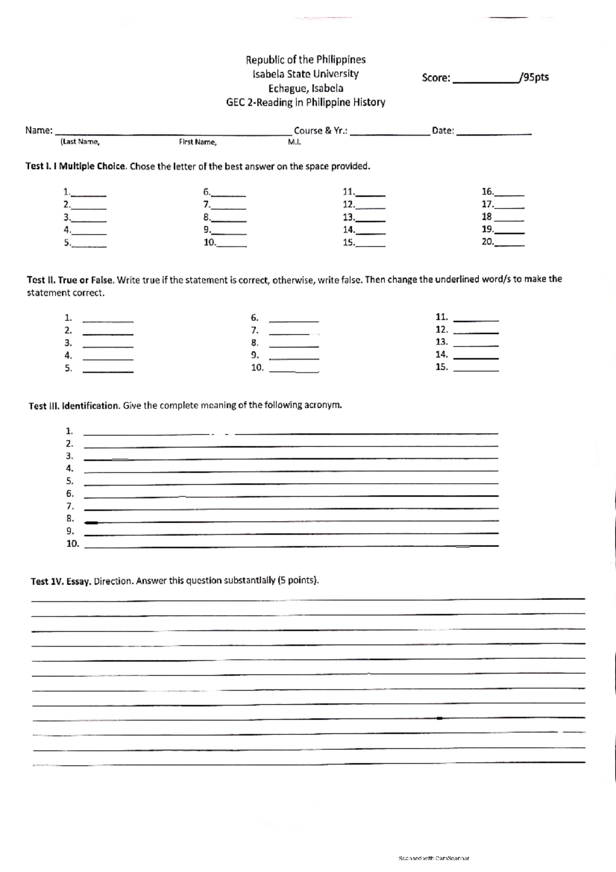 GEC 2 Finals quiz and examination - Management Accounting Decision ...