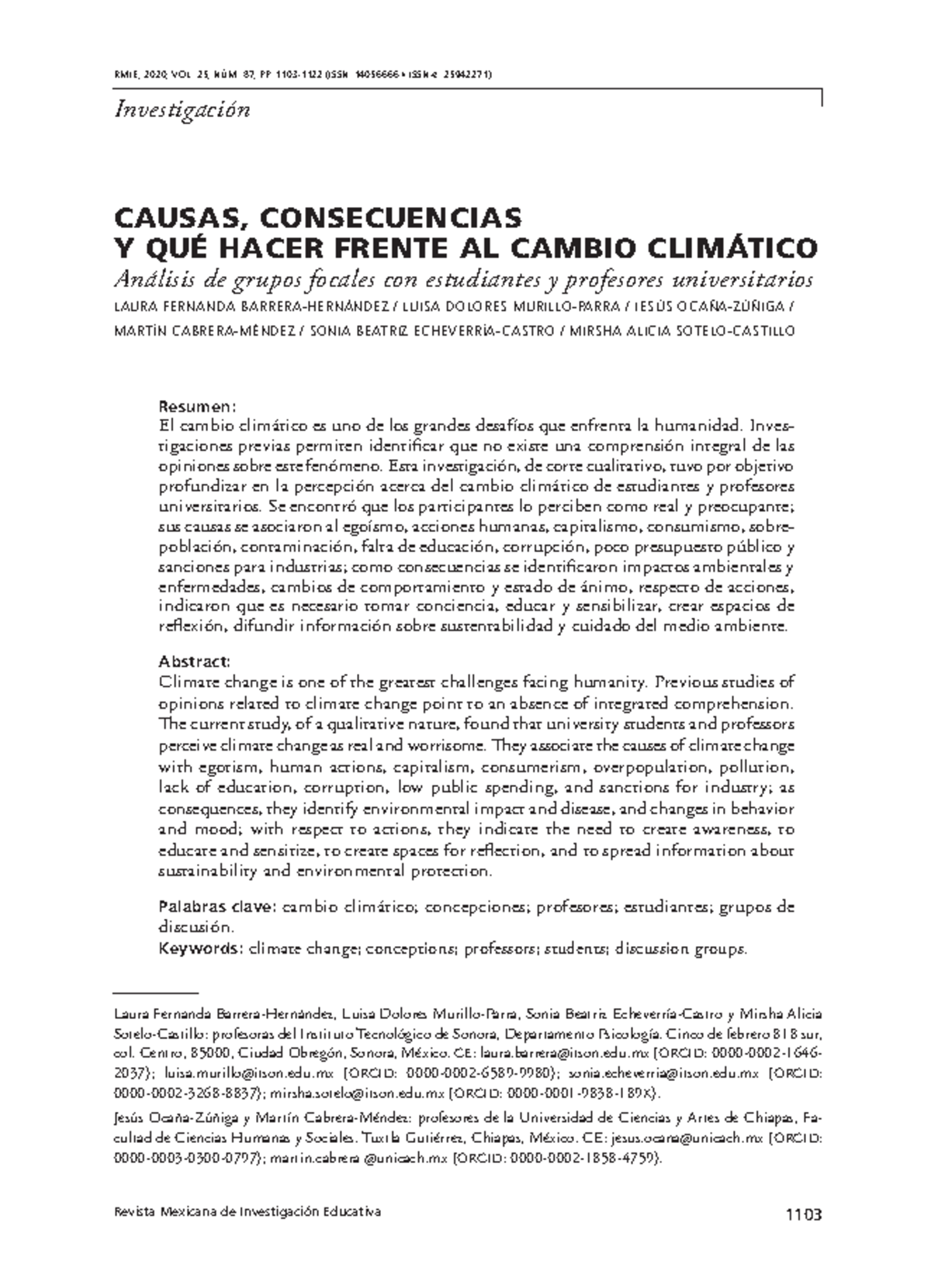 1405 6666 rmie 25 87 1103 - Revista Mexicana de Investigación Educativa ...