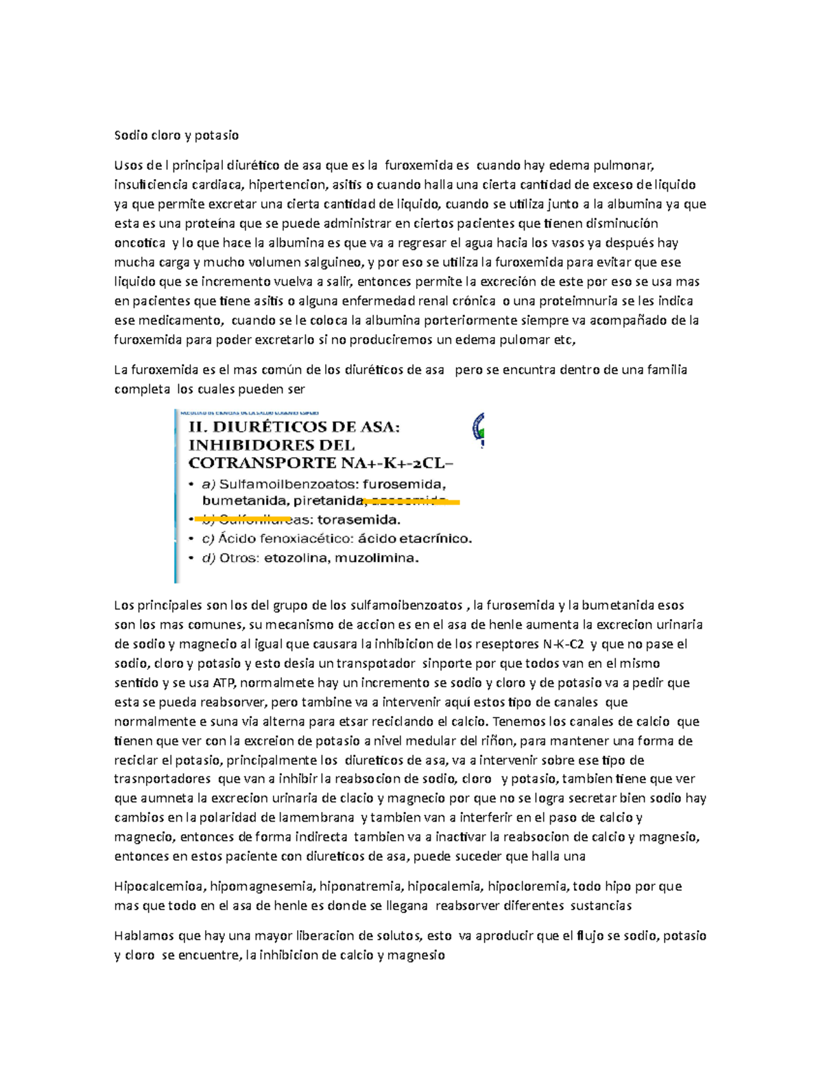 cuales son los diureticos tiazidicos