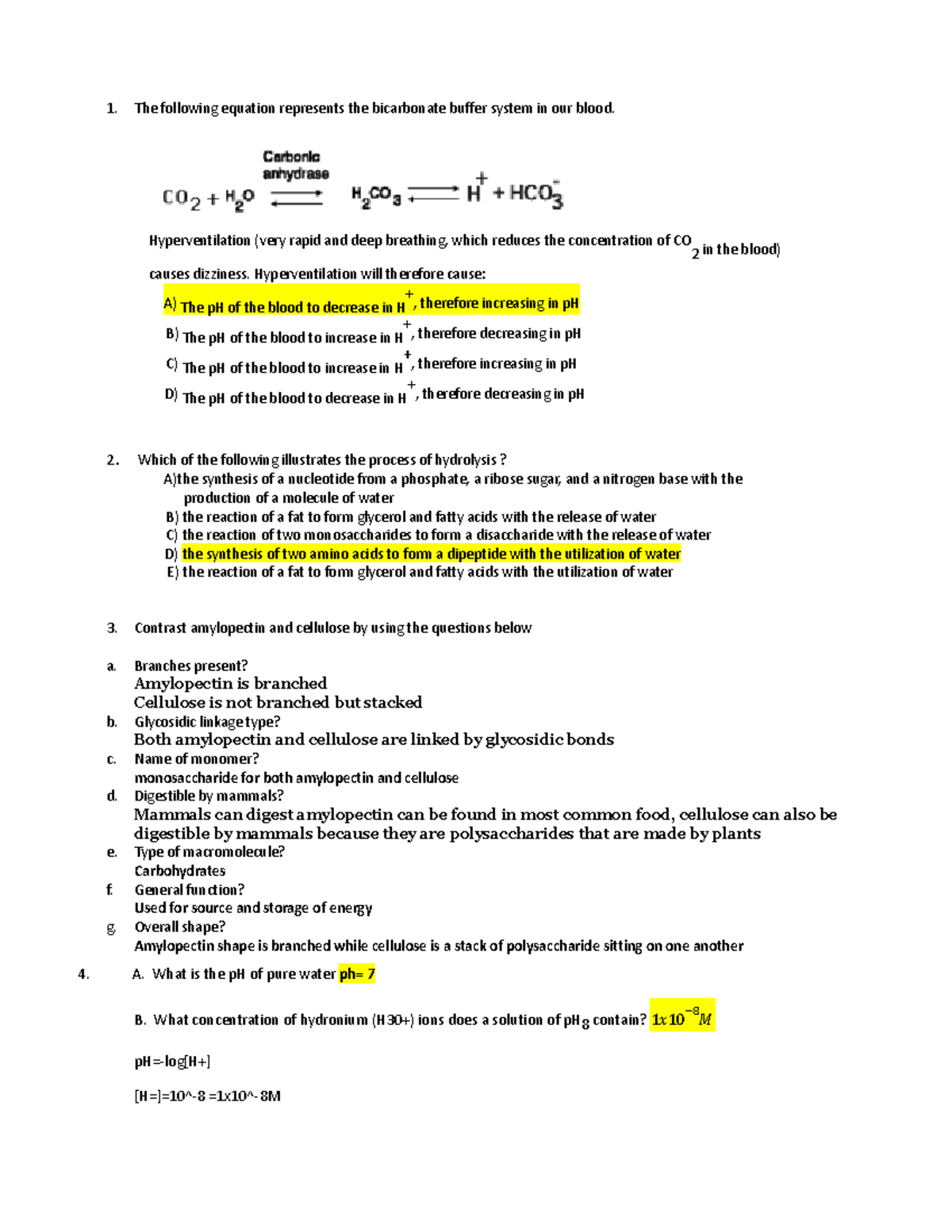 Copy of BIOL 113 SP23 Exam 1 Practice Questions - The following ...